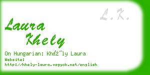 laura khely business card